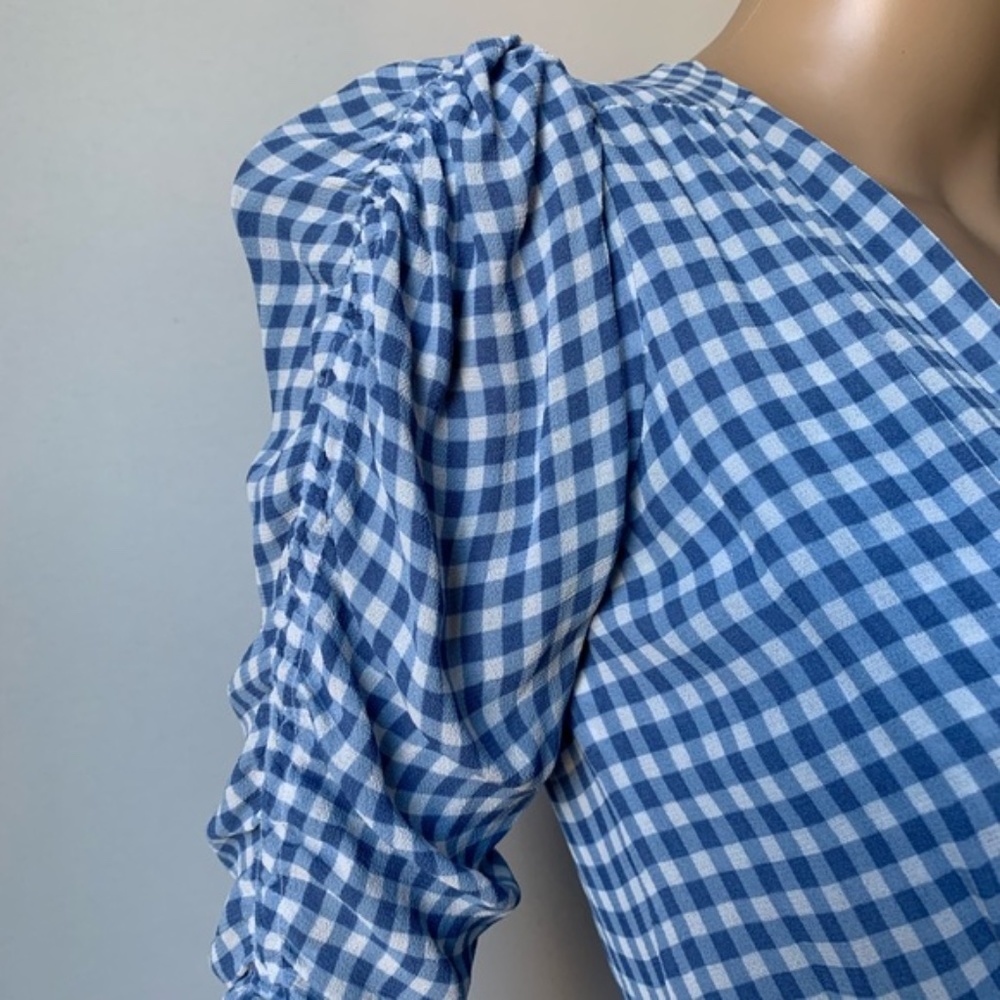 Reformation Blue Gingham Mini Dress - Picture 8 of 10